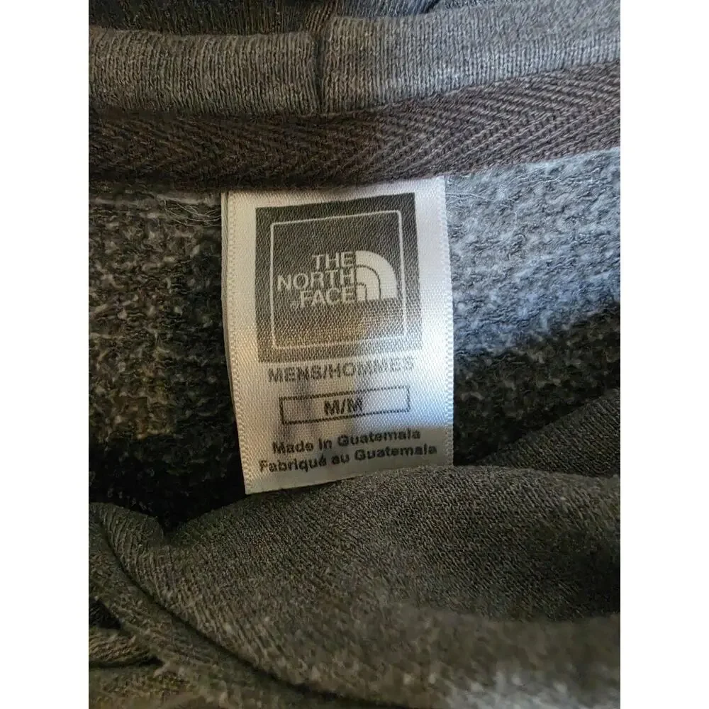The North Face Hoodie Mens M Gray Blue Berkeley Logo Pullover Sweatshirt